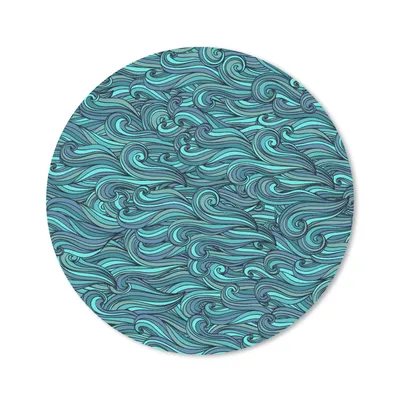 Obrázok produktu pre Podložka pod myš - Vlny - vzory - voda - 30x30cm - Rohožka pod myš
