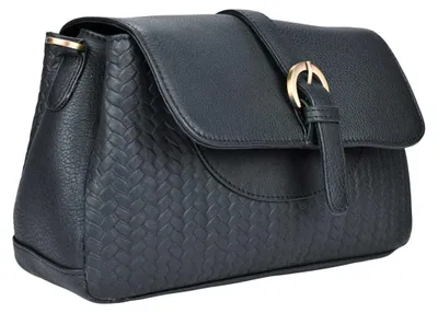 Zdjęcie produktu dla Beocca Lua skórzana torba na ramię, ze skóry garbowanej roślinnie, elegancka i wszechstronna, torba naramienna, ręcznie robiona, Czarny