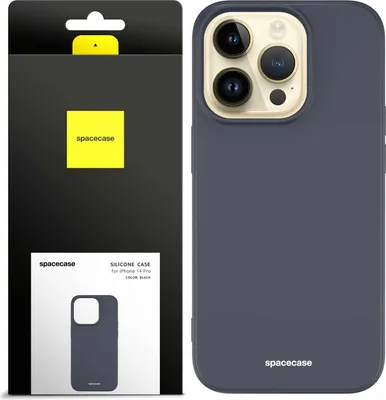 Image de Coque en silicone SPACECASE Coque en silicone pour iPhone 14 Pro Max Noir