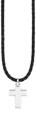 Immagine prodotto di s.Oliver Jewel catena uomo in pelle acciaio inox croce 2015064