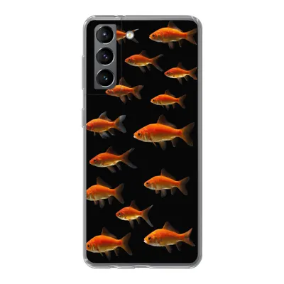 Produktbild von MuchoWow® Handyhülle Schutzhülle Hülle für Samsung Galaxy S21 Goldfisch - Tiere - Schwarz Silikon Softcase Handy Hülle - Softcase