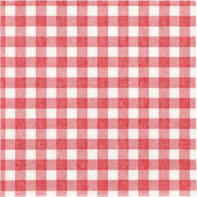 Produktbild von Servietten "ROYAL Collection" 1/4-Falz 40 cm x 40 cm rot "Vichy Karo"