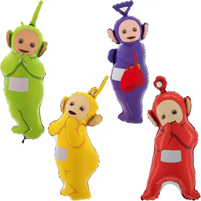 4 Teletubbies-Folieballons 32 Zoll – Party-Deko