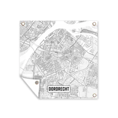 Obrázek produktu pro MuchoWow® Zahradní plakáty - Mapa města Dordrecht - 200x200 cm - Zahradní dekorace