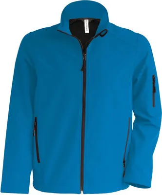 Produktbild von Kariban Herren Softshell Jacke Softshelljacke Übergangsjacke Jacke, Größe:4XL, Farbe:Aqua Blue