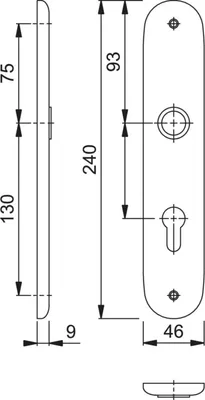 Produktbild von Hoppe Schild273P PAAR 18-RFL-R/L F1 PZ-72