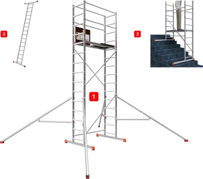 Produktbild von ALTEC AluCombine 4.0 - 500 | Leiterngerüst | Traverse | Dreieckausleger | 5m