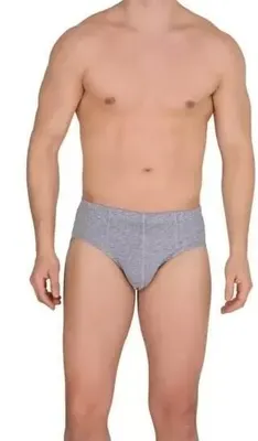 Produktbild von 4 Pack Herren Unterhosen Slips Grau S-4 Größe %100 Baumwolle Unterwäsche K-8