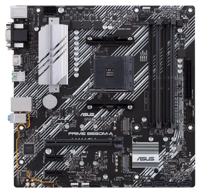 Zdjęcie produktu dla ASUS PRIME B550M-A, AMD, Socket AM4, AMD Ryzen 3000 Series, DDR4-SDRAM, 128 GB, DIMM
