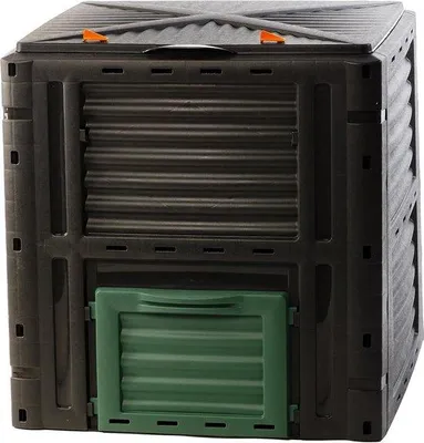 Produktbild von Famanu Kompostbehälter 450 Liter mit Klappdeckel - Nachhaltiger Thermokomposter für Garten- und Küchenabfälle