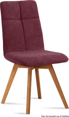 Produktbild von Esszimmerstuhl (8er-Set) Dimut 47x92x60 Eiche geölt/Marsala