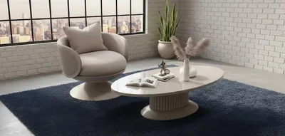 Produktbild von Modernes Sessel Set mit Couchtisch für moderne Wohnzimmergestaltung