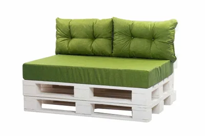 Obrázok produktu pre Vankúšik na palety 120x60x40cm, Zelený záhradný vankúš, sada záhradných vankúšov, vankúš na europalete, sada vankúšov na palety