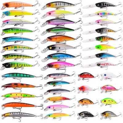 Produktbild von Aorace 43-teiliges Barsch-Angel-Set, 56-teilig, Topwater Harte Köder, Elritze Cr
