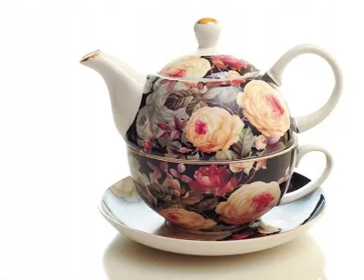 Produktbild von Teekannentasse Englische Sammlung Blumen Rosen Porzellan 450 ml
