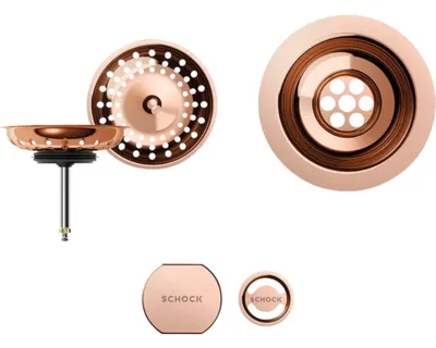 Produktbild von SCHOCK Sichtteile in Copper 400061COP - Aufwertung für die PREMIUM Ablaufgarnitur 410061CHR ab Baujahr 2024