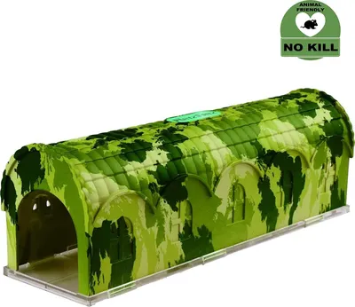 Produktbild von RatzFatz® Premium Mausefalle Lebend Lebendfalle Wiederverwendbar. Camouflage, Außen und Innen, Innovativer Mechanismus, Modell Rambo MBC-01