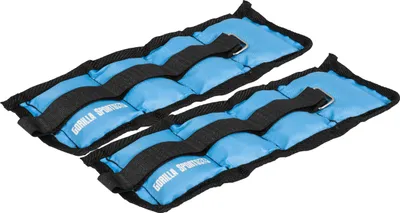 Produktbild von GORILLA SPORTS® Gewichtsmanschetten - 2er Set, 1 kg ( 2 x 0,5 kg ) Gewichte, Verstellbar - Fußgelenkgewichte, Armgewichte, Handgelenkgewichte, Handgelenk, Laufgewichte