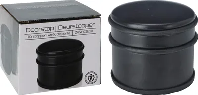 Produktbild von Schwarzer Türstopper aus Stahl, 9 cm