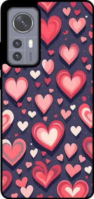 Produktbild von Smartphonica Telefon Fall geeignet für Xiaomi 12 mit Herzen Impressum - TPU Backcover Fall mit Herz-Design