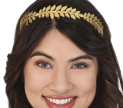 Immagine prodotto di Donna romana greca  d'alloro d'oro diadema costume di carnevale copricapo antico copricapo carnevale mitologia antico donne fascia, colore: oro