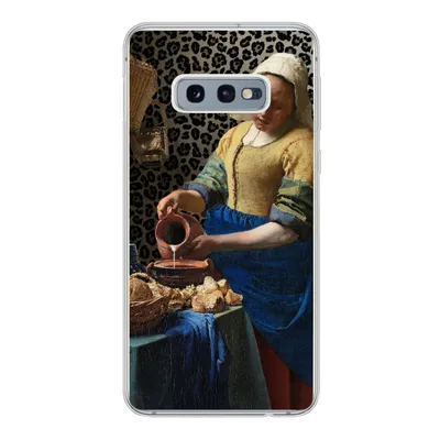 Produktbild von MuchoWow® Handyhülle Schutzhülle Hülle für Samsung Galaxy S10e Milchmädchen - Kunst - Pantherdruck - Vermeer - Gemälde - Alte Meister Silikon Softcase Handy Hülle - Handy