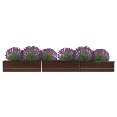 Immagine prodotto di Letto da giardino rialzato Acciaio zincato 480x80x45 cm Marrone