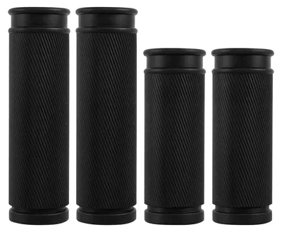 Immagine prodotto di Impugnature per bicicletta - 85 mm - Gomma antiscivolo - Nero - Set di 2 paia