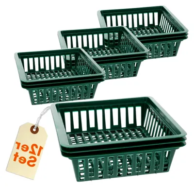 Produktbild von 12er Set Pflanzkörbe für Blumenzwiebeln Pflanzkorb Blumenzwiebeln Pflanzkörbe für Tulpen Zwiebelpflanzschale Herbstpflanzung Blumenzwiebelschale 28x26 cm