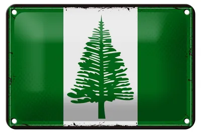 Produktbild von Blechschild Flagge Norfolkinsel 18x12cm Retro Flag  Dekoration