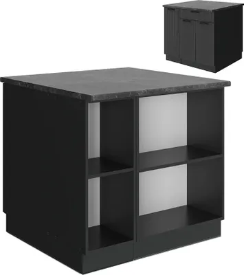 Produktbild von Kücheninsel Vicco Fame-Line Dunkelgrau 90 cm ohne Arbeitsplatte, Model 57413