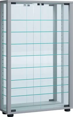 Immagine prodotto di Espositore in vetro appeso | Vetro espositore con vetro di sicurezza ESG | Dimensioni ca... H. 91 x W. 59 x D. 18 cm| Vetro espositore appeso | Moderno e salvaspazio | Vetro vetrina - Vitrosa Mini Specchio
