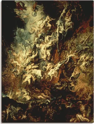 Produktbild von ARTland Leinwandbild Höllensturz der Verdammten II Größe: 90x120 cm