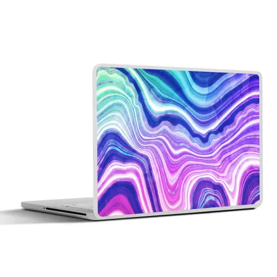 Produktbild von MuchoWow® Laptop Aufkleber Sticker Cover Neon - Achat - Geode - Edelstein 30x22 cm - Laptop-Sticker