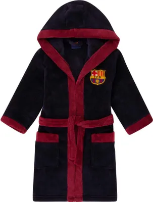 Image de FC Barcelona - Robe de chambre garçon, polaire GF631 (116) (Bleu marine foncé)