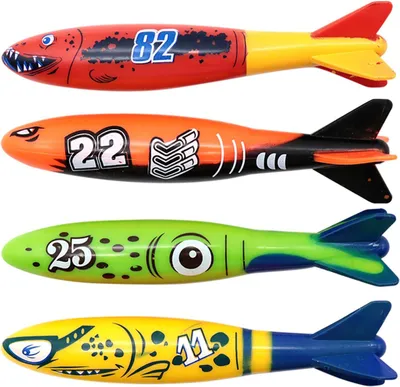 Produktbild von Schwimmspielzeug, Tauchringe 4P, Tauchspielzeug für Kinder, Sicher und Spaß für draußen