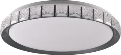 Obrázok produktu pre Kruhový LED stropný svietidlo s diaľkovým ovládaním NINA čierno-biele 72 W, odtiene bielej 8000 lm, hliník, rozmery: 6,5 x 49 x 49 cm, IP44, Polux