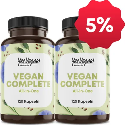 Produktbild von Vegan Complete Multivitamin & Mineralien Komplex 120 Kapseln