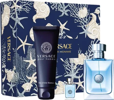 Zdjęcie produktu dla Versace Pour Homme Zestaw upominkowy 100ml EDT + 150ml żel do kąpieli i pod prysznic + 5ml EDT
