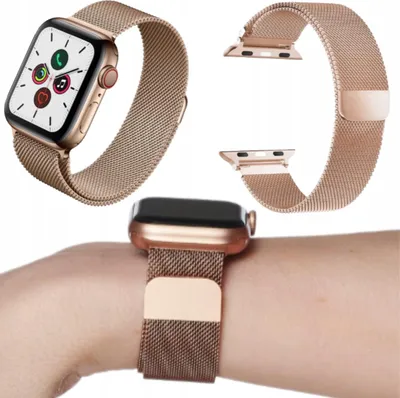 Produktbild von Apple Watch Armband 3/4/5/6/7/8/9/SE 38/40/41 mm Armband Edelstahl Roségold