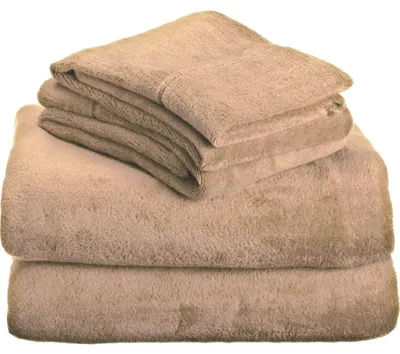 Imagen del producto de Sábana de microfibra, color marrón claro. Dimensiones: 60x120 cm