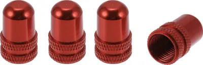 Produktbild von 4 Stück Staubdichte Reifenventilkappen 16mm Reifenventil Staubabdeckungen für die meisten Autos LKW Rot Aluminiumlegierung