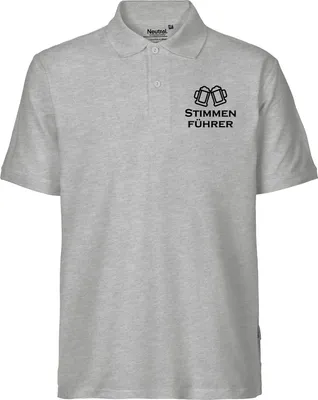 Produktbild von Huuraa Herren Polo Shirt Stimmenführer Spielmanszug XL Sport Grey Bio Baumwolle Fairtrade Poloshirt Geschenkidee