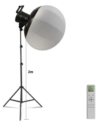 Obrázek produktu pro Osvětlení pro natáčení videa, nastavitelný jas, napájení přes USB, stativ s kulovým softboxem