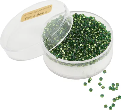 Produktbild von Delica-Rocailles, Ø 2 mm Dunkelgrün