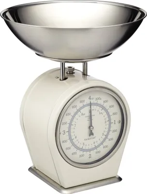 Image de KitchenCraft Living Nostalgia Balance de cuisine mécanique, 4 kg (8 lbs) - Crème antique