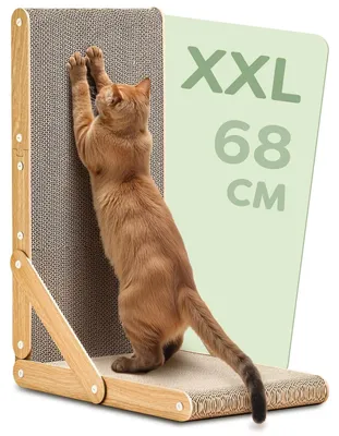 Image de Griffoir pour chat - Carton ondulé - 68 x 40 x 29,5 cm - Double face