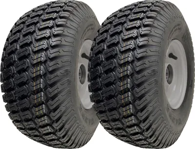 Immagine prodotto di 15x6.00-6 Ruote per tosaerba 65mm Mozzo, pneumatico su cerchio 20mm Cuscinetti (Set di 2)