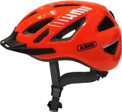 Produktbild von ABUS Stadthelm Urban-I 3.0 - Fahrradhelm mit Rücklicht, chirm und Magnetverschluss - für Damen und Herren - Orange, Größe XL (61-65 cm)