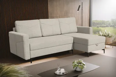 Produktbild von VENASI KAIRO Universell Ecksofa mit Schlaffunktion und Zwei Bettkasten BEIGE Schlafsofa Eckcouch Sofa